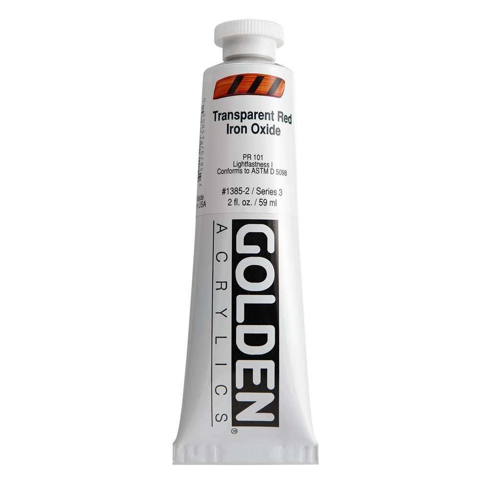Golden Heavy Body Acrylic Tube 2oz Transparent Red Iron Oxide